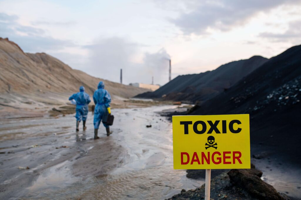 2 workers entering a toxic environment